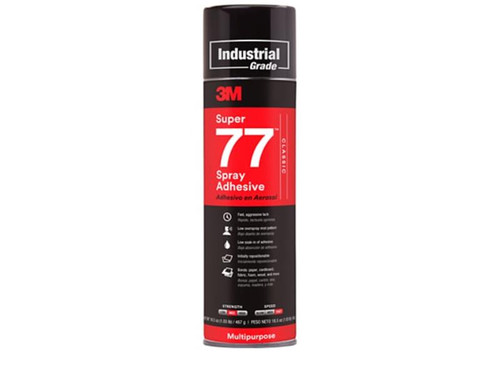 SUPER 77 CLASSIC SPRAY ADHESIVE, NET WT 16.5 OZ.