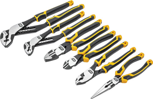 PG185 - 6-PIECE MIXED PLIERS SET, CUSHION GRIP HANDLES