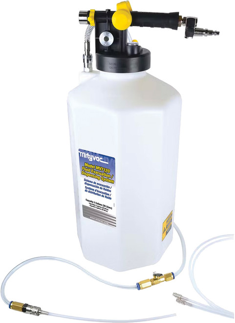 PG236 - 20L (5.3-GALLON) CAPACITY FLUID EVACUATOR/DISPENSER, INCL. FLEX HOSE W/CONTROL VALVE & 12", 61.5" & 97.5" EVACUATION WANDS