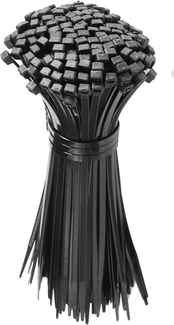 PG290  -  1000-PC 5" 40 LBS HEAT STABLE & UV RESISTANT BLACK CABLE TIES