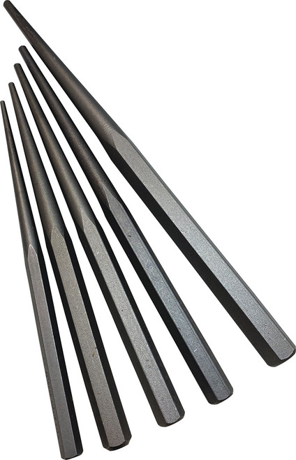 PG195 - 5-PC LONG TAPER PUNCH SET, 1/8" TO 1/4"
