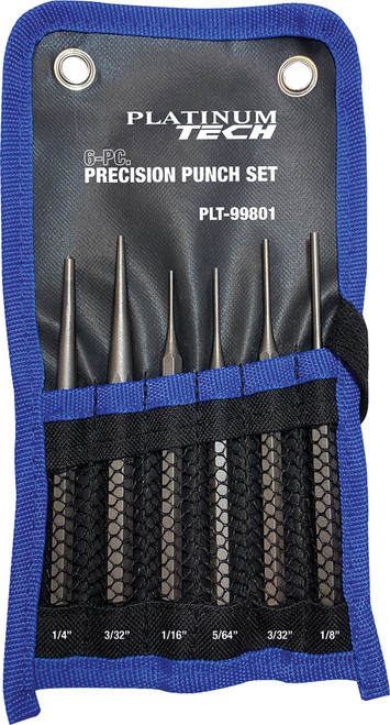 PG203 - 6-PC PRECISION PUNCH SET, INCLUDES CENTER, PIN & SOLID PUNCHES