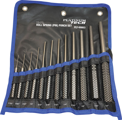 PG195 - 12-PC PIN  PUNCH SET, 1/16" TO 1/2"