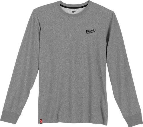 HYBRID WORK TEE - LONG SLEEVE, GRAY - MEDIUM