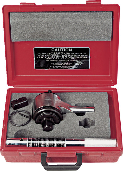 PG6 - 1/2" DR. INPUT/1" DR. OUTPUT REACTION ARM TORQUE MULTIPLIER, 173-3200 FT-LB, 1:18.5 RATIO, 19-19/32" OAL