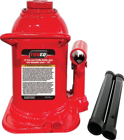 PG217 - 12-TON SHORTY HYDRAULIC BOTTLE JACK, MIN/MAX HEIGHT: 7.5" - 13.8"