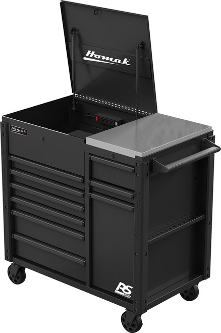 44" RSPRO 9-DRAWER "WER SERVICE CART- NOIR 44" RSPRO 9-DRAWER "WER SERVICE CART- NOIR