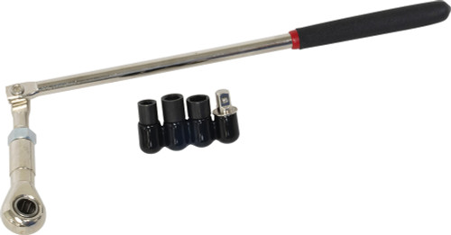 PG17 - ENSEMBLE DE CLÉ À MOTEUR À ACTIONNEUR DE 5 PIÈCES, INCLUANT DES DOUILLES DE 5,5 MM, 7 MM, 8 MM ET UN ADAPTATEUR DE DRIVE CARRÉ DE 1/4"