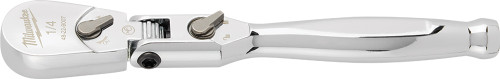 PG125 - PRISE 1/4" TÊTE FLEXIBLE CLIQUET, 6" DE LONG