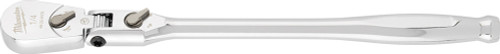 PG125 - PRISE 1/4" TÊTE FLEXIBLE CLIQUET, 9" DE LONG