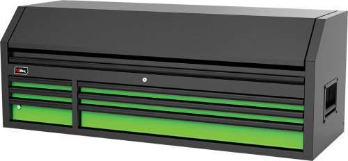 PG213 - COMMODE SUPÉRIEUR 61" À 6 TIROIRS, VERT LIME/NOIR