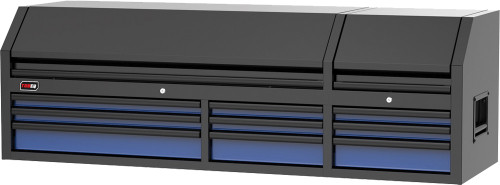 PG216 - 72" 9-DRAWER TOP CHEST, BLUE/BLACK