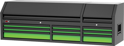PG213 - 72" 9-DRAWER TOP CHEST, LIME GREEN/BLACK