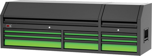 PG216 - 72" 9-DRAWER TOP CHEST, LIME GREEN/BLACK