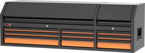 PG198 - 72" 9-DRAWER TOP CHEST, ORANGE/BLACK