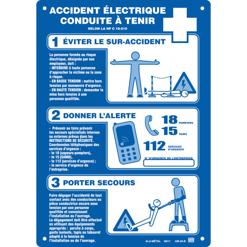 AFFICHE ''CONDUITE A TENIR EN CAS D'ACCIDENT''