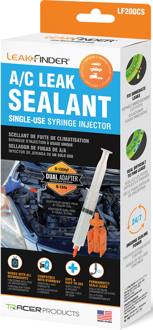 PG409 - A/C LEAK SEALANT SINGLE-USE SYRINGE INJECTOR FOR R-134A OR R-1234YF SYSTEMS