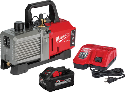 PG16 - M18 FUEL™ 5 CFM VACUUM PUMP KIT, 1/4", 3/8", 1/2" PORTS, (1) M18™ XC8.0 BATTERY, (1) M18™/M12™ RAPID CHARGER