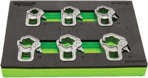 PG170 - 6-PC 3/8" DR. RATCHETING FLARE NUT WRENCH SET (8, 10, 11, 12, 13, 14MM)