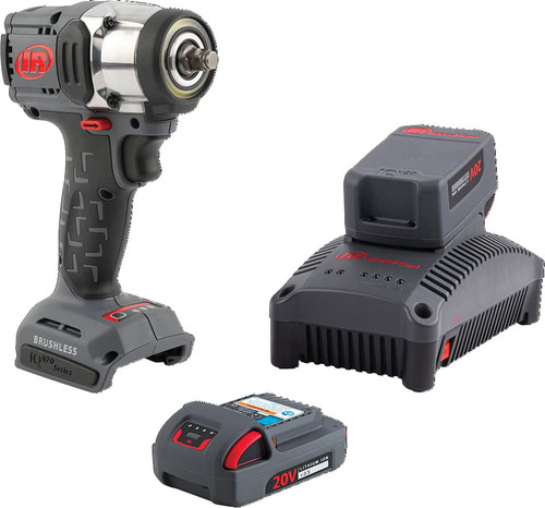 IQV20 20V 3/8" DRIVE COMPACT IMPACT WRENCH KIT, 400 FT-LBS, 2800 RPM, (1) 5.6 AH BATTERY, (1) 2.5 AH BATTERY, (1) CHARGER