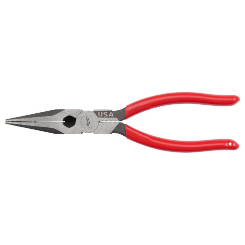 8" LONG NOSE DIPPED GRIP PLIERS (USA)