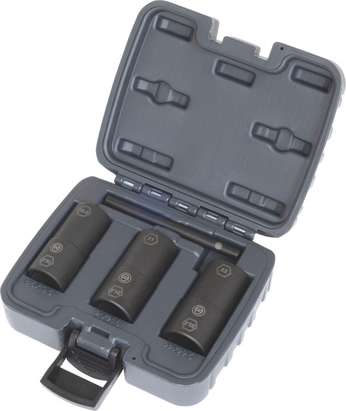 PG353 - 4-PC 6 PT. FLIP SOCKET SET, 18.5MM/19.5MM, 21MM/21.5MM, 22MM/22.5MM, PUNCH