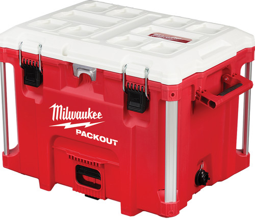 PACKOUT™ 40 QUART XL COOLER WITH INTERIOR STORAGE TRAY & DIVIDER, 16" X 22" X 17"