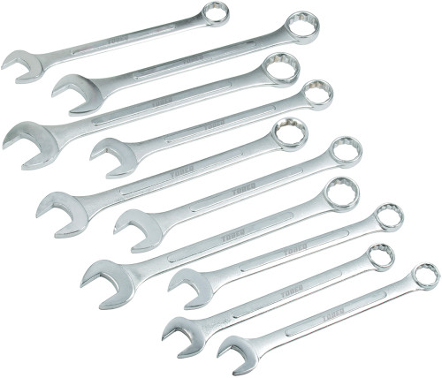 PG157 - 10-PIECE SAE RAISED PANEL JUMBO COMBINATION WRENCH SET, 1-5/16" TO 2"