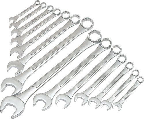 PG150  -  14-PIECE SAE RAISED PANEL COMBINATION WRENCH SET, 3/8" TO 1-1/4", WITH ROLL POUCH