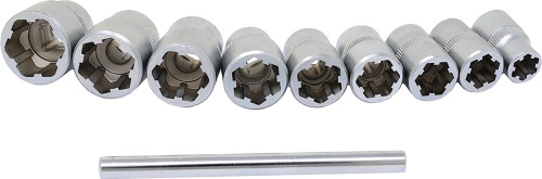PG114  -  10-PC SAE BOLT EXTRACTOR SET - 1/4" TO 3/4"
