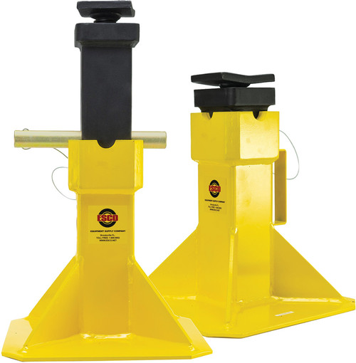 PG237 - 22 TON JACK STANDS WITH 2" ADJUSTABLE SCREW TOP SADDLE (PAIR), 3-POSITION HEIGHT: 15.5"/17.5"/20.5"