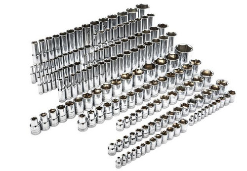 163PC 6PT SAE/MM CHROME SKT SET STD