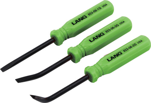 PG193 - ENSEMBLE MINI PIED-LEVIER DE 5" DE 3 PIÈCES DE LONG, POINTES DE 0°, 27° ET 55° - VERT