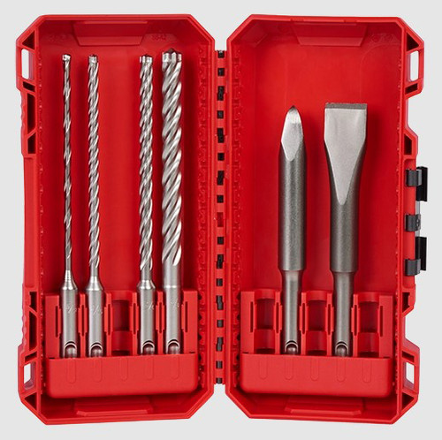 6PC SDS+ MX4 BIT & CHSL PACKOUT KIT