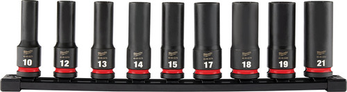 9-PC SHOCKWAVE IMPACT DUTY™ 1/2" DRIVE METRIC DEEP 6 "INT SOCKET SET, 10MM-21MM 9-PC SHOCKWAVE IMPACT DUTY™ 1/2" DRIVE METRIC DEEP 6 "INT SOCKET SET, 10MM-21MM