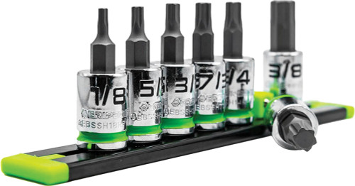 PG114 - 7-PC 3/8 » DR. SHORT SAE RPT ENSEMBLE HEXAGONAL, 1/8 » - 3/8 »