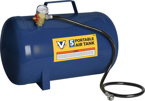 PG103 - 5 GALLON PORTABLE AIR TANK, PSI & MPA GAUGE, 85-125 PSI