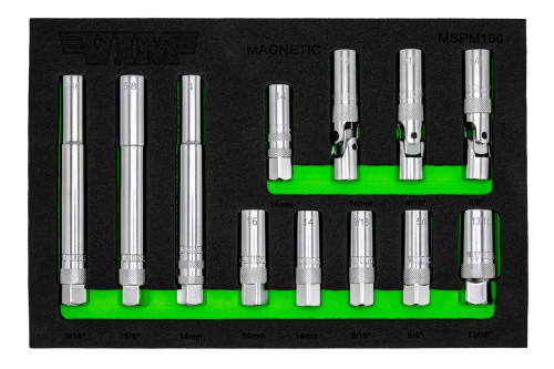 12 PC. 3/8'' DR. MAGNETIC SPARK PLUG MASTER SET