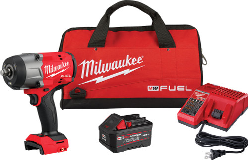 PG56 - M18 CARBURANT™ 1/2" DE COUPLE ÉLEVÉ CLÉ À CHOCS AVEC ANNEAU DE FRICTION, KIT DE FORGE™ REDLITHIUM™, (1) BATTERIE FORGE XC6.0, (1) CHARGEUR MULTI-VOLTAGE