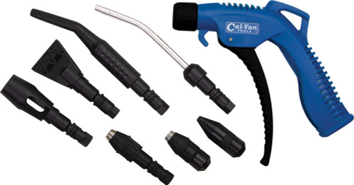 PG91 - ENSEMBLE DE PISTOLET À AIR COMPRIMÉ DE 8 PIÈCES, COMPREND 7 EMBOUTS INTERCHANGEABLES, MAX. 220 PSI