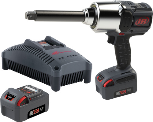 IQV20 20V 3/4" DR. 6" ANVIL IMPACT WRENCH KIT), 2000 FT-LB BREAKAWAY TORQUE, 1350 RPM, 1900 BBP, (2) 5.0AH BATTERIES, (1) CHARGER