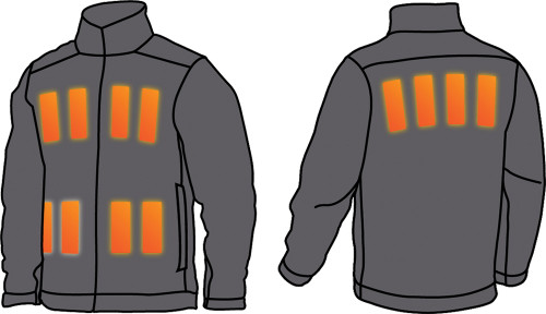 PG4 - (XL) GRAY TOUGHSHELL HEATED JACKET KIT W/ M12 CP3.0 BATTERY/CHARGER/USB-C CABLE