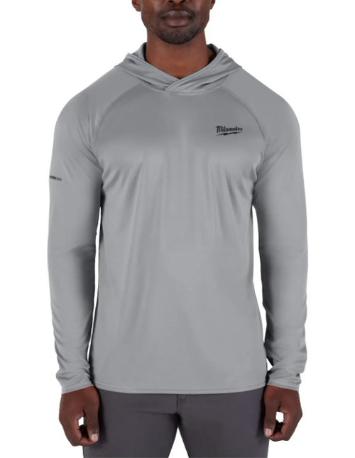 WORKSKIN HOODED SHIRT - GRAY L