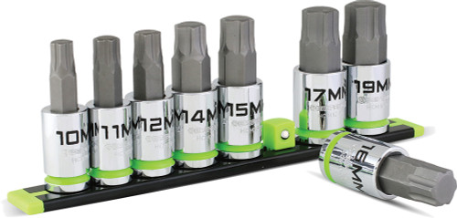 PG108 - 8-PC 1/2" DRIVE METRIC RPT HEX BIT SOCKET SET, 10-19 MM