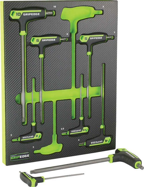 PG173 - 8-PC RPT METRIC HEX T-HANDLE SET (LONG), 2-10 MM