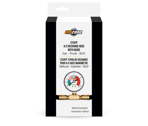 1234YF A/C RECHARGE HOSE W GAUGE (BLACK) - 45763