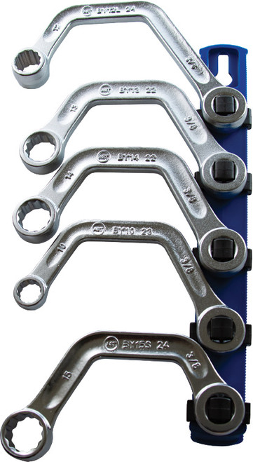PG374 - ENSEMBLE DE CLÉS DE DÉRIVATION DE 5 PIÈCES – 10 MM, 12 MM, 13 MM, 14 MM, 15 MM