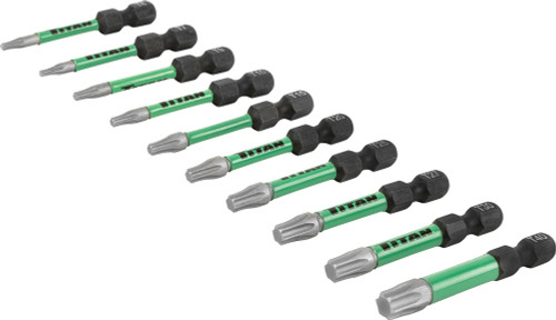 PG177 - ENSEMBLE DE TEMBLETS TORX À IMPACT HEXAGONAL DE 1/4" DE 10 PIÈCES, T7-T40