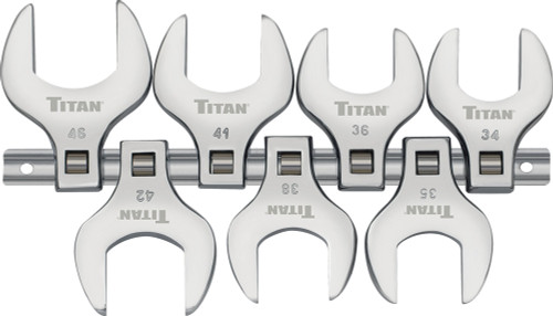 PG162 - 7-PC 1/2" DRIVE METRIC JUMBO CROWFOOT WRENCH SET, 34MM-46MM