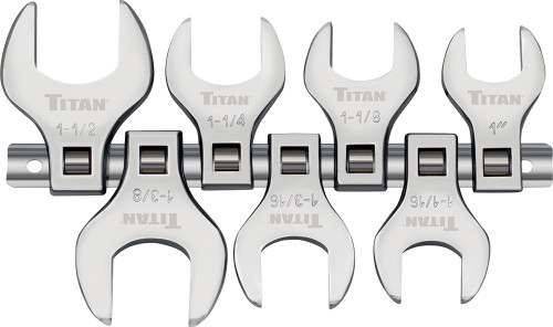 PG169 - 7-PC PRISE 1/2" ENSEMBLE DE CLÉ SAE JUMBO CROWFOOT, 1 » - 1-3/8 »